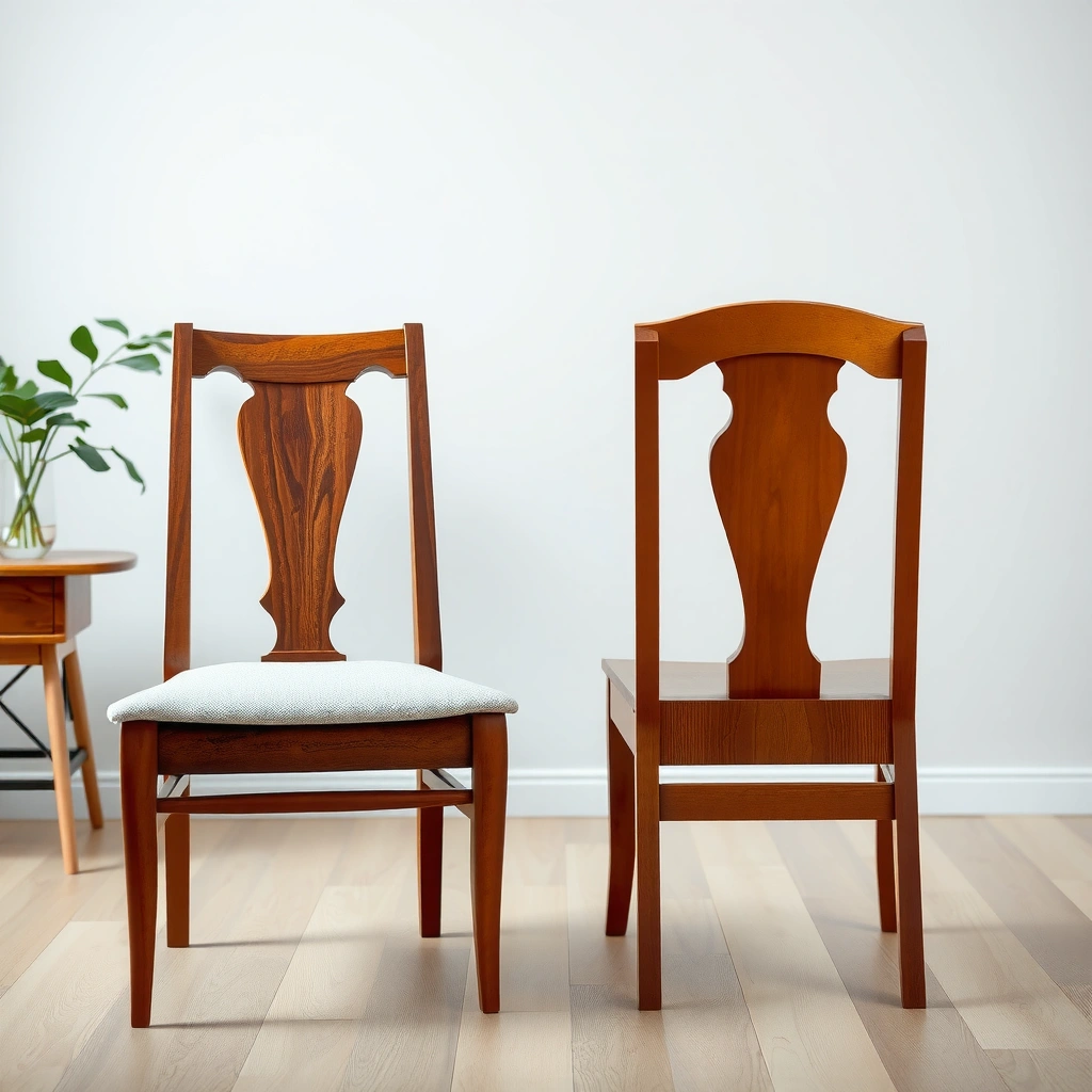 Appearance and Color Differences - Walnut Chair vs Cherry Chair