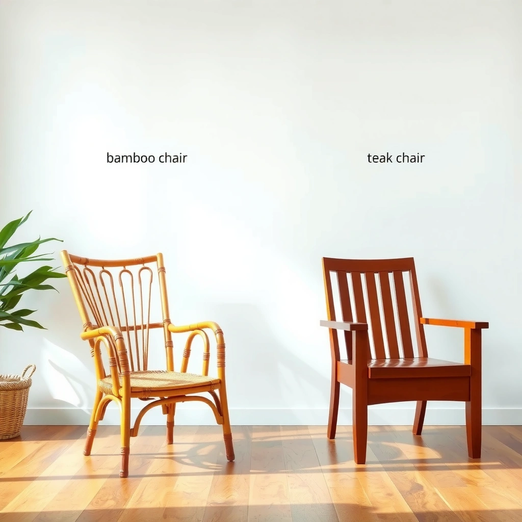 Materials and Growth - Bamboo Chair vs Teak Chair