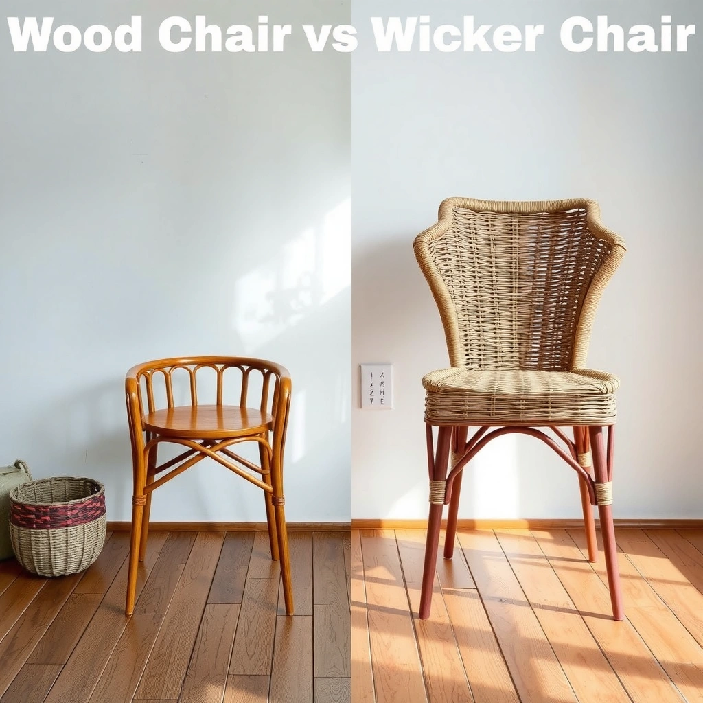 Wood Chair - Wood Chair vs Wicker Chair